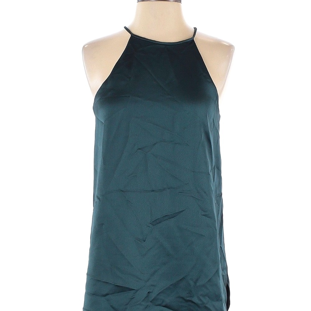 Halston Heritage Green Backless Tank Top